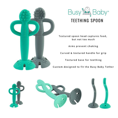 Busy Baby Teether & Training Spoon - Blue - BLUSPOON