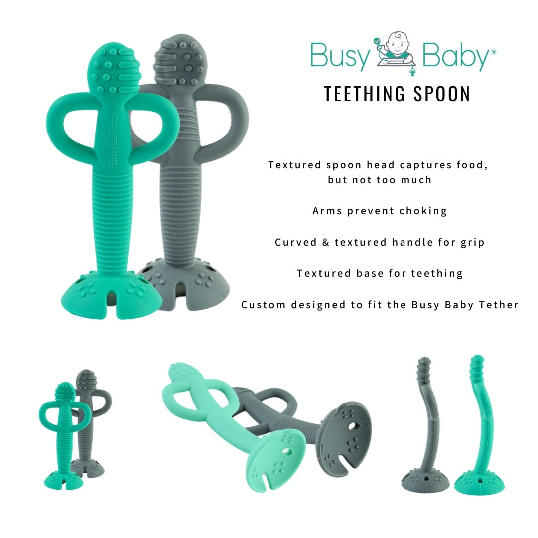 Busy Baby Teether & Training Spoon - Pink - PINKSPOON