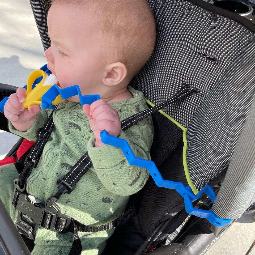 Busy Baby Toy Bungee - Blue - BLUTOYBUN