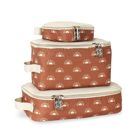 Itzy Ritzy Packing Cubes - Terracotta Sunrise - PC8491