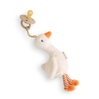 Itzy Ritzy Bitzy Pal Natural Rubber Pacifier & Plush - Goose