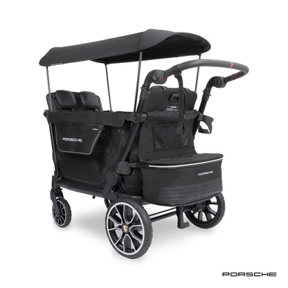 WonderFold L4 Quad (4 Seater) Stroller Wagon with Non-Electric Wheels - Porsche