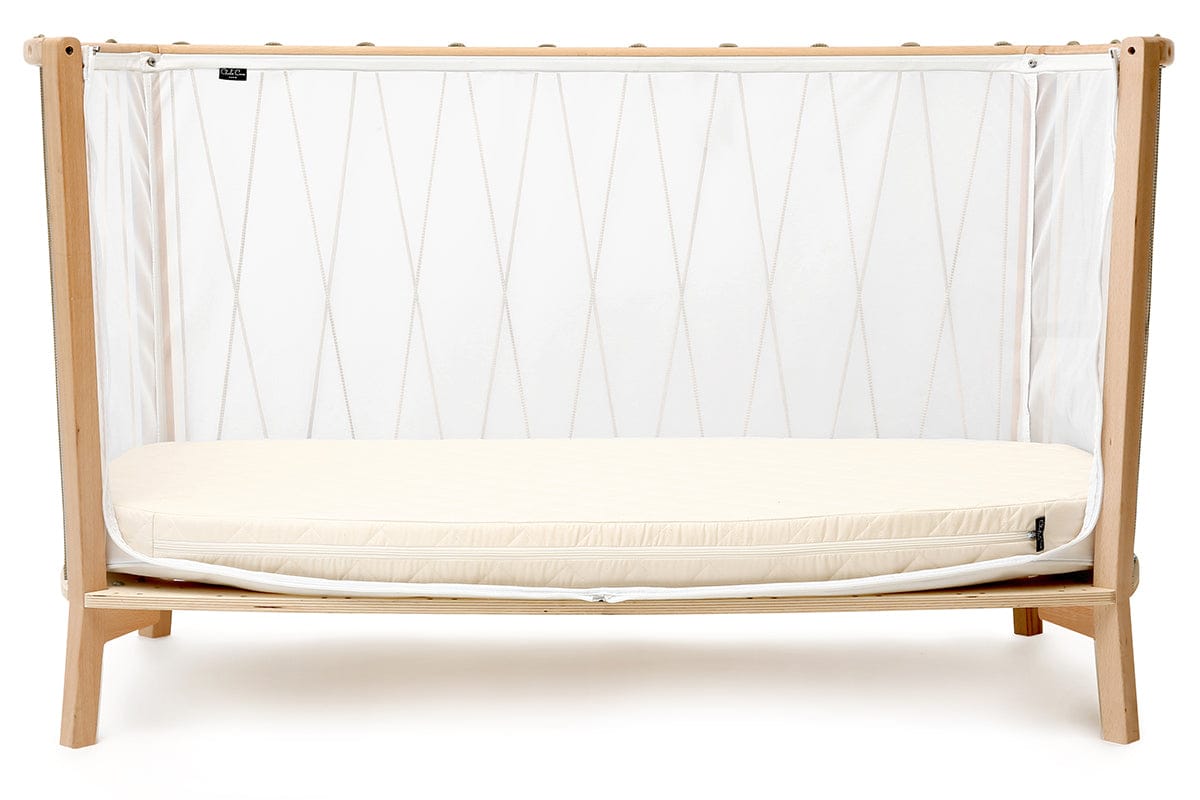 Charlie Crane KIMI Baby Bed with Foam Mattress - Hazelnut - KIMI-KIT-120-HAZ
