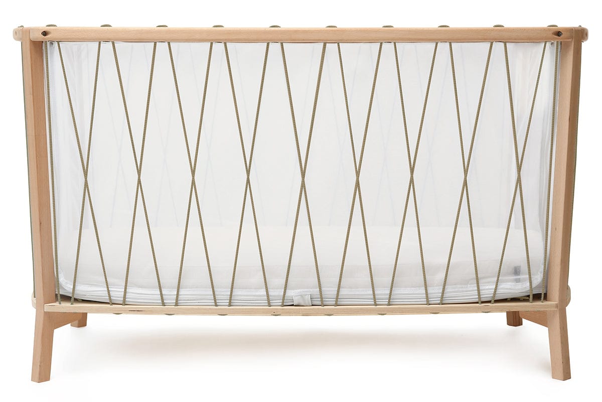 Charlie Crane KIMI Baby Bed with Foam Mattress - Hazelnut - KIMI-KIT-120-HAZ