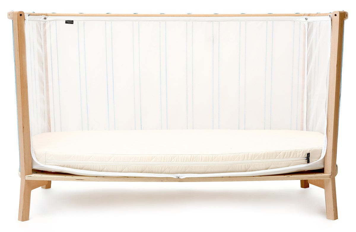 Charlie Crane KIMI Baby Bed with Organic Mattress - Aqua - KIMI-KIT-120-ORG-AQU