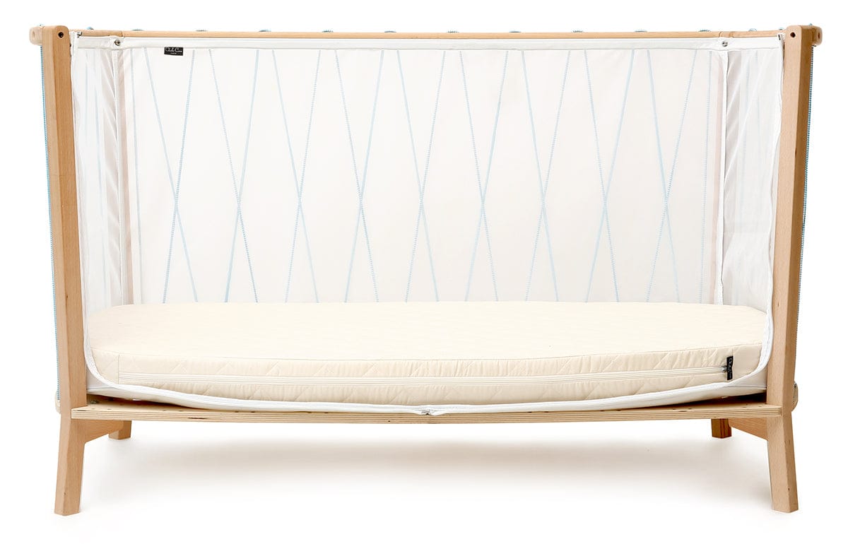 Charlie Crane KIMI Baby Bed with Organic Mattress - Aqua - KIMI-KIT-120-ORG-AQU