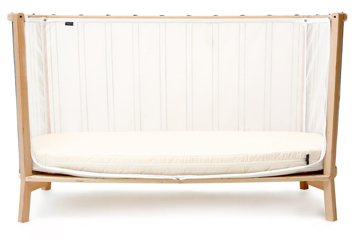 Charlie Crane KIMI Baby Bed with Organic Mattress - Black & White - KIMI-KIT-120-ORG-BW
