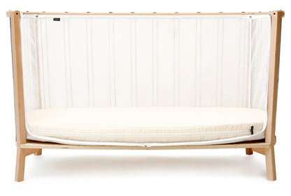 Charlie Crane KIMI Baby Bed with Organic Mattress - Black & White - KIMI-KIT-120-ORG-BW