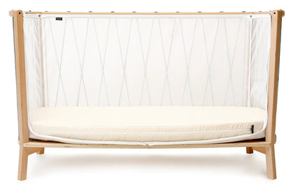 Charlie Crane KIMI Baby Bed with Organic Mattress - Black & White - KIMI-KIT-120-ORG-BW