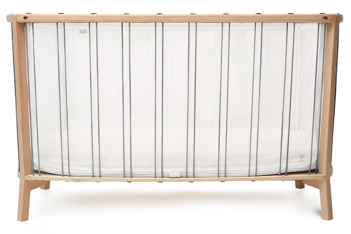 Charlie Crane KIMI Baby Bed with Organic Mattress - Black & White - KIMI-KIT-120-ORG-BW