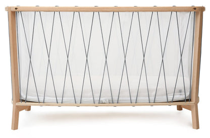 Charlie Crane KIMI Baby Bed with Organic Mattress - Black & White - KIMI-KIT-120-ORG-BW
