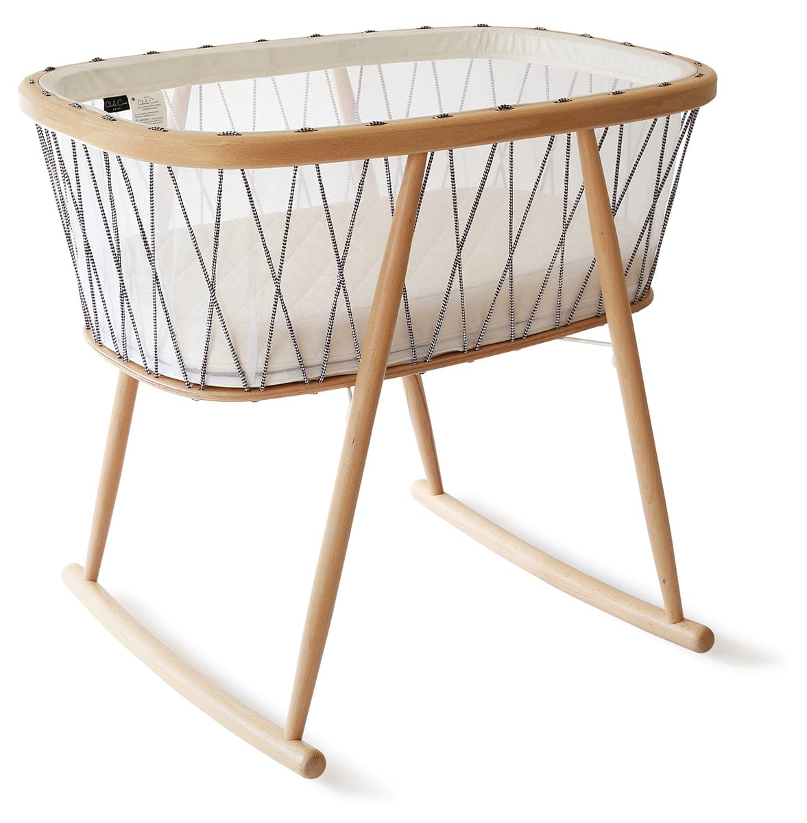 Charlie Crane KUMI Mesh Crib - Black & White - KUMI-MESH-BW