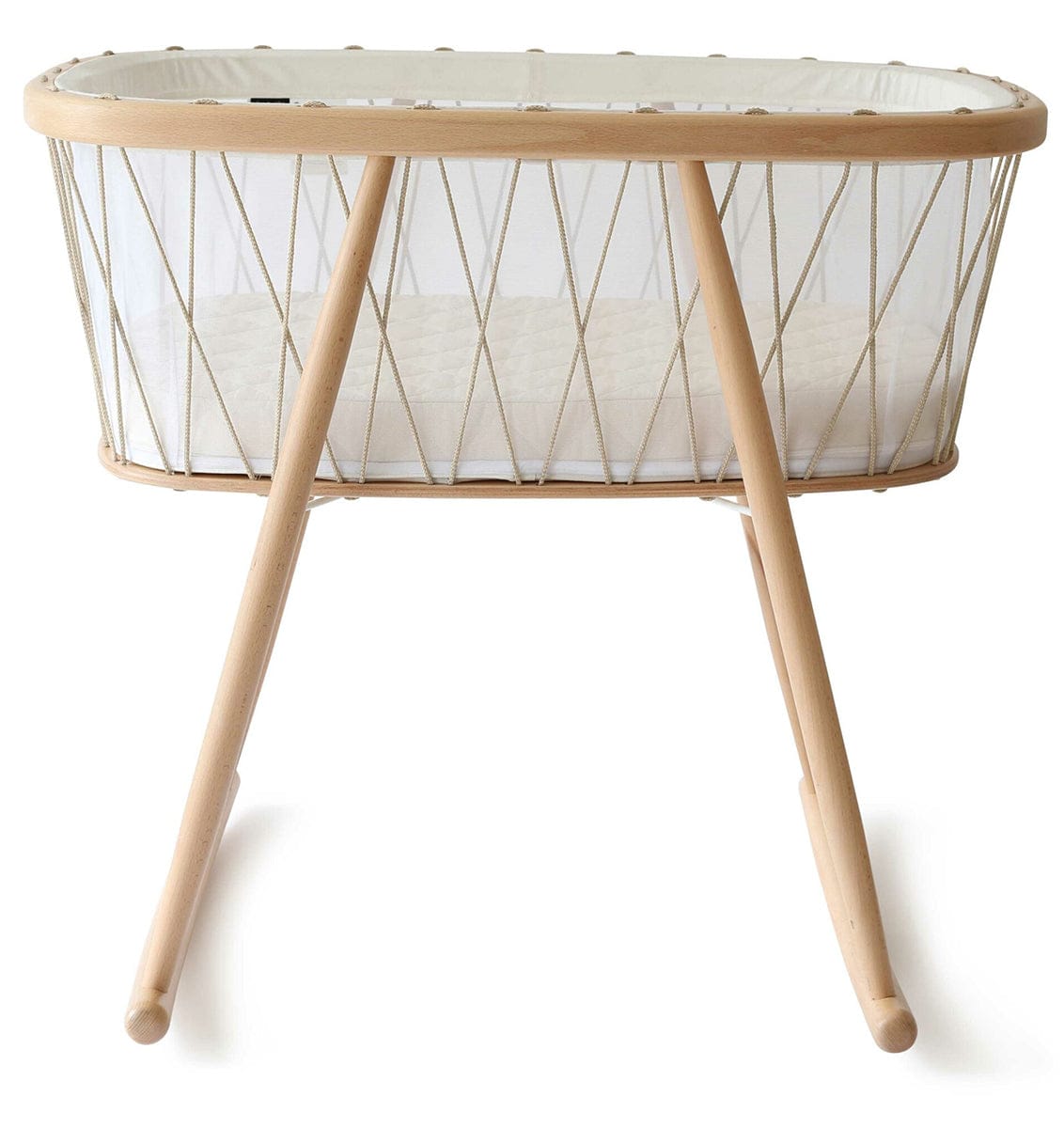 Charlie Crane KUMI Mesh Crib with Organic Mattress - Desert - KUMI-MESH-ORG-DES