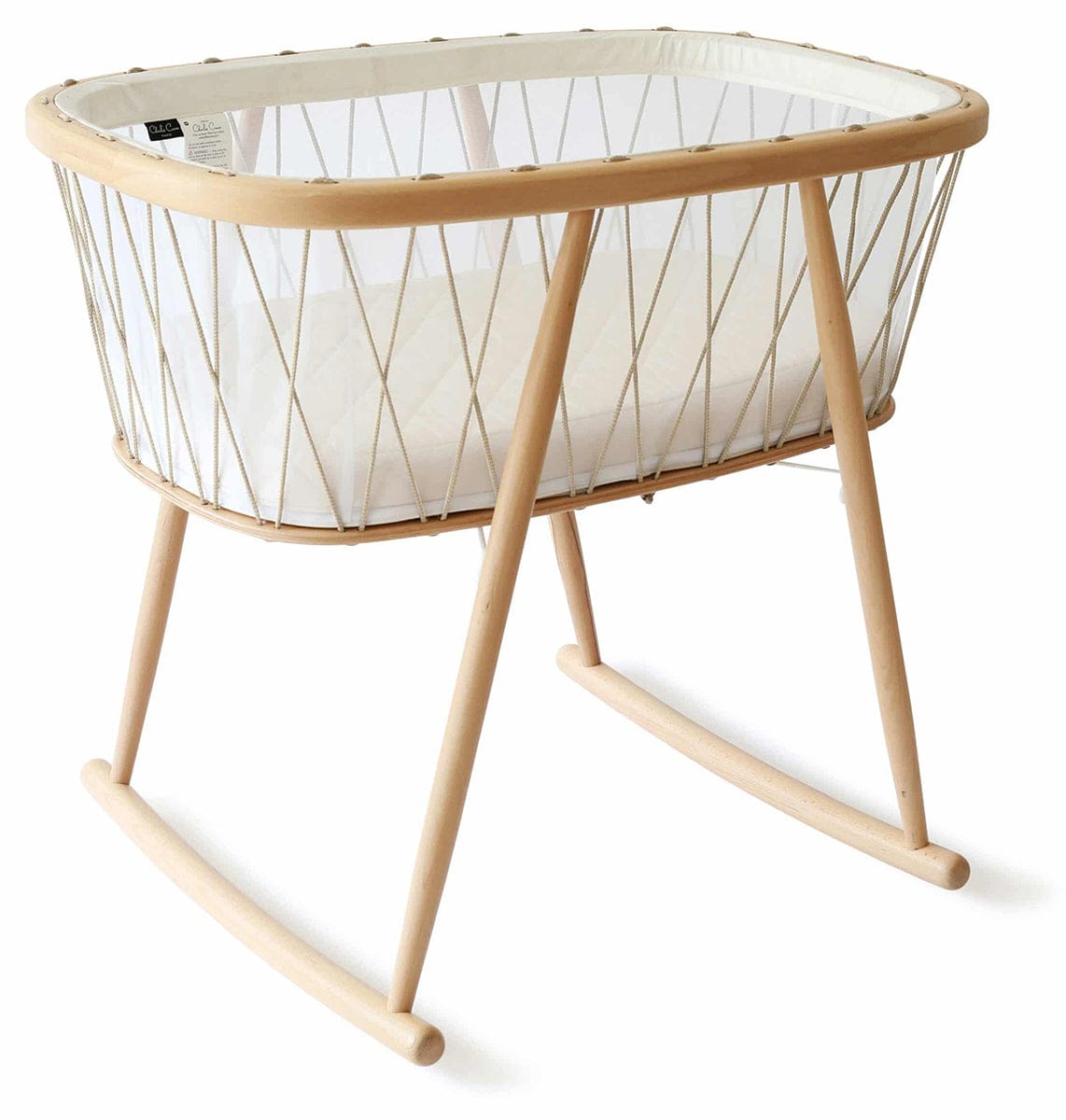Charlie Crane KUMI Mesh Crib with Organic Mattress - Desert - KUMI-MESH-ORG-DES