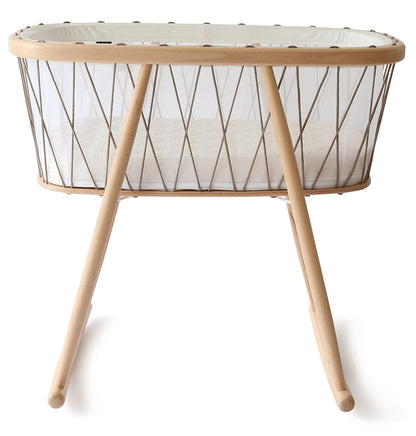 Charlie Crane KUMI Mesh Crib with Organic Mattress - Hazelnut - KUMI-MESH-ORG-HAZ