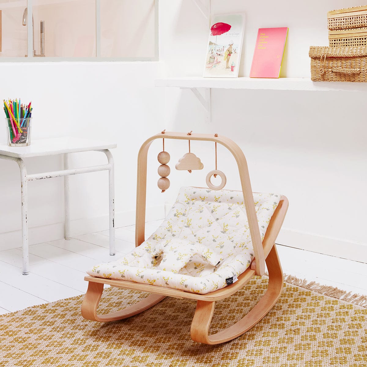 Charlie Crane LEVO Activity Arch for LEVO Baby Rocker - Beech - LEVO-ARCH-TOYS-KIT