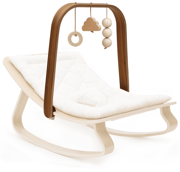 Charlie Crane LEVO Activity Arch for LEVO Baby Rocker - Walnut