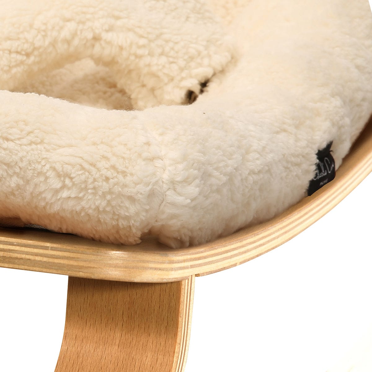 Charlie Crane LEVO Baby Rocker - Beech / Fur Milk - LEVO-FUR-MILK