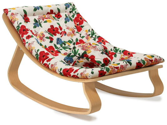Charlie Crane LEVO Baby Rocker - Beech / Le Petit Lucas du Tertre Hibiscus - LEVO-HIBISCUS