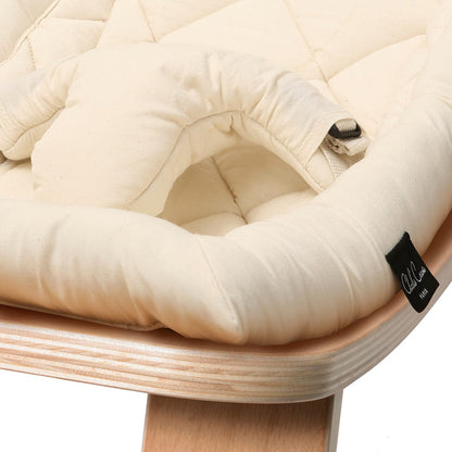 Charlie Crane LEVO Baby Rocker - Beech / Organic White - LEVO-ORG-WHITE