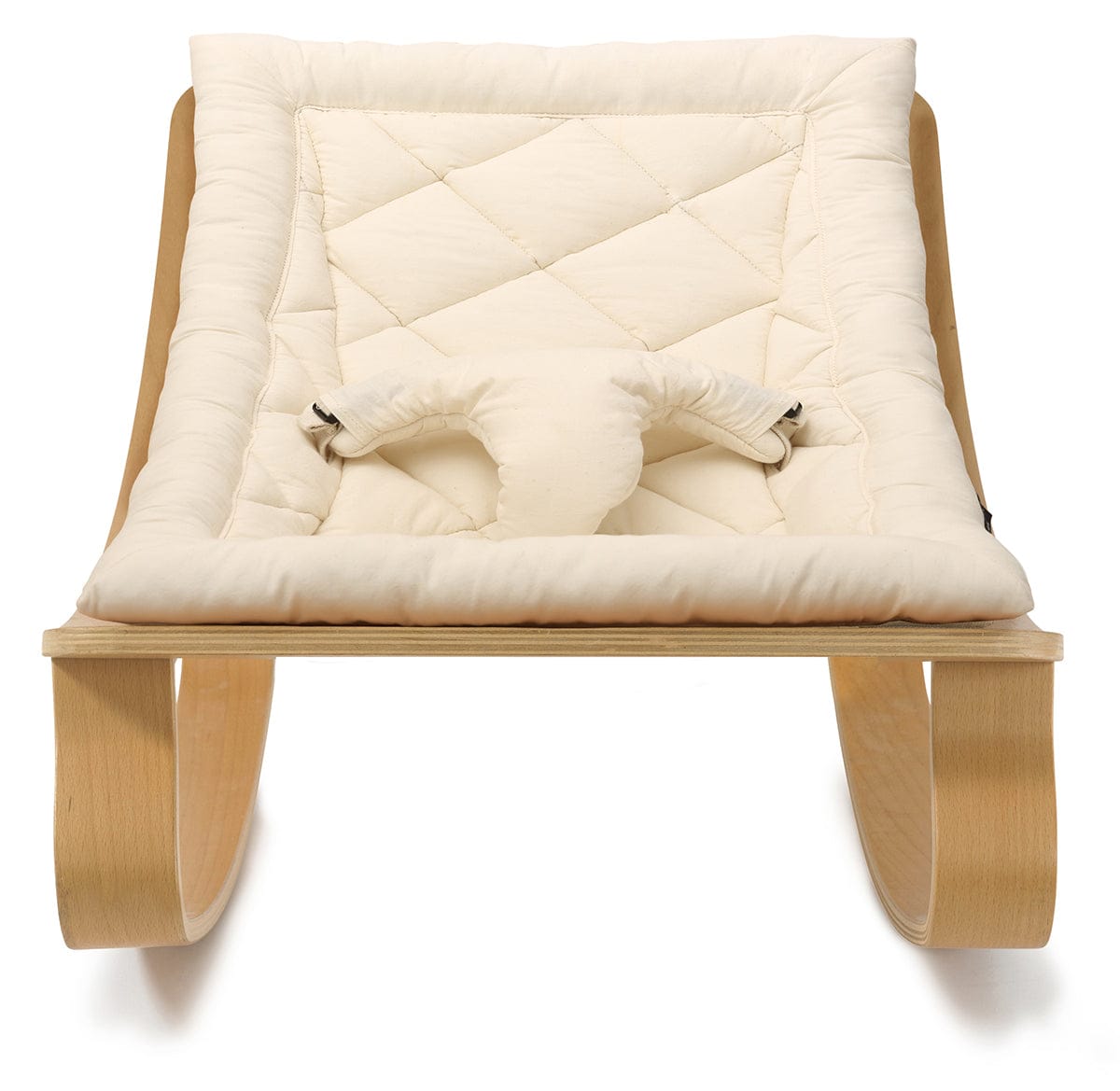 Charlie Crane LEVO Baby Rocker - Beech / Organic White - LEVO-ORG-WHITE