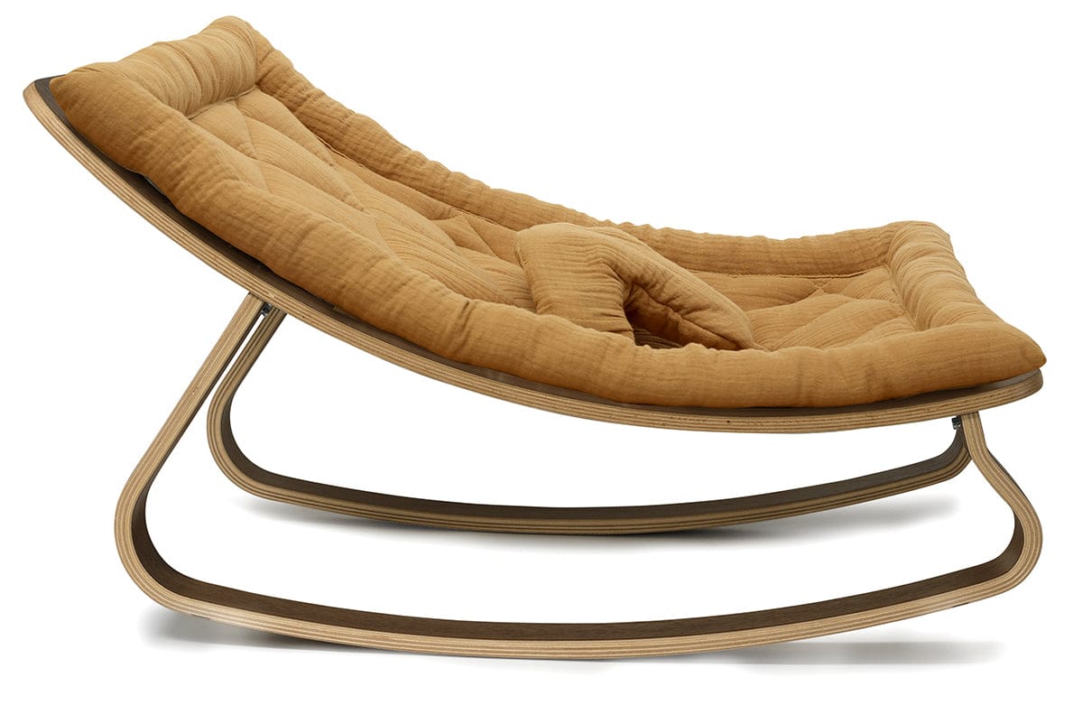 Charlie Crane LEVO Baby Rocker - Walnut / Camel - LEVO-W-CAMEL