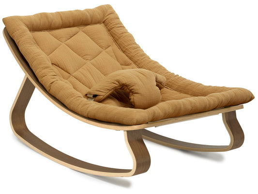 Charlie Crane LEVO Baby Rocker - Walnut / Camel - LEVO-W-CAMEL