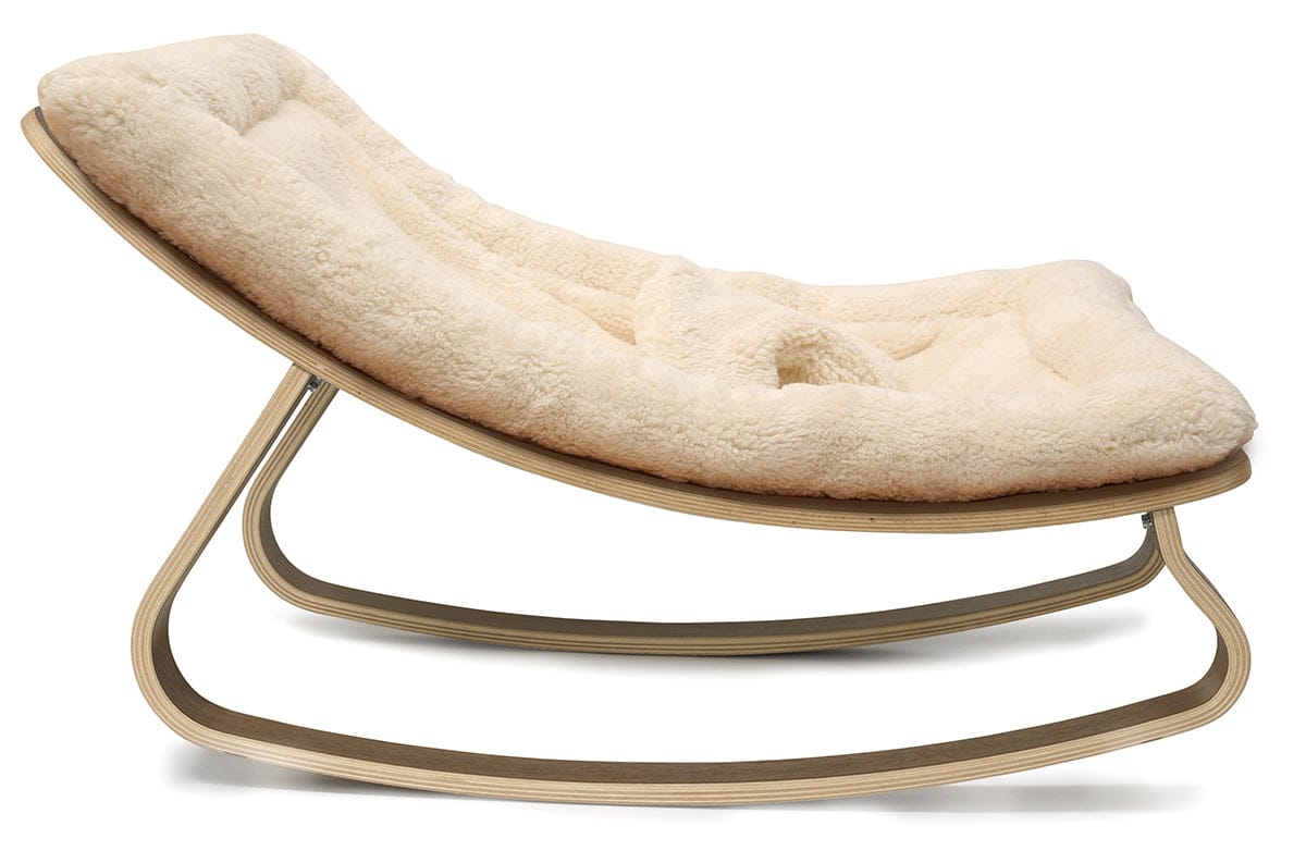 Charlie Crane LEVO Baby Rocker - Walnut / Fur Milk – Albee Baby