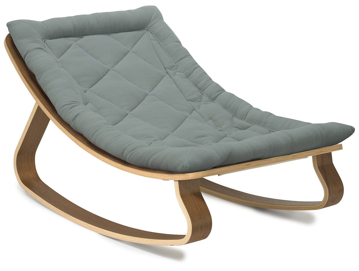 Charlie Crane LEVO Baby Rocker - Walnut / Orage - LEVO-W-ORAGE