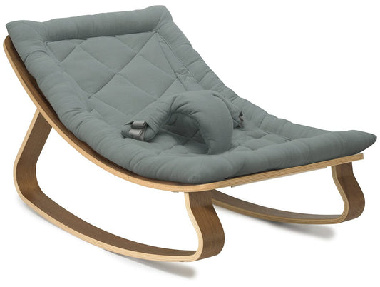 Charlie Crane LEVO Baby Rocker - Walnut / Orage - LEVO-W-ORAGE