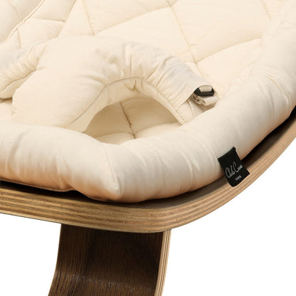 Charlie Crane LEVO Baby Rocker - Walnut / Organic White - LEVO-W-ORG-WHITE