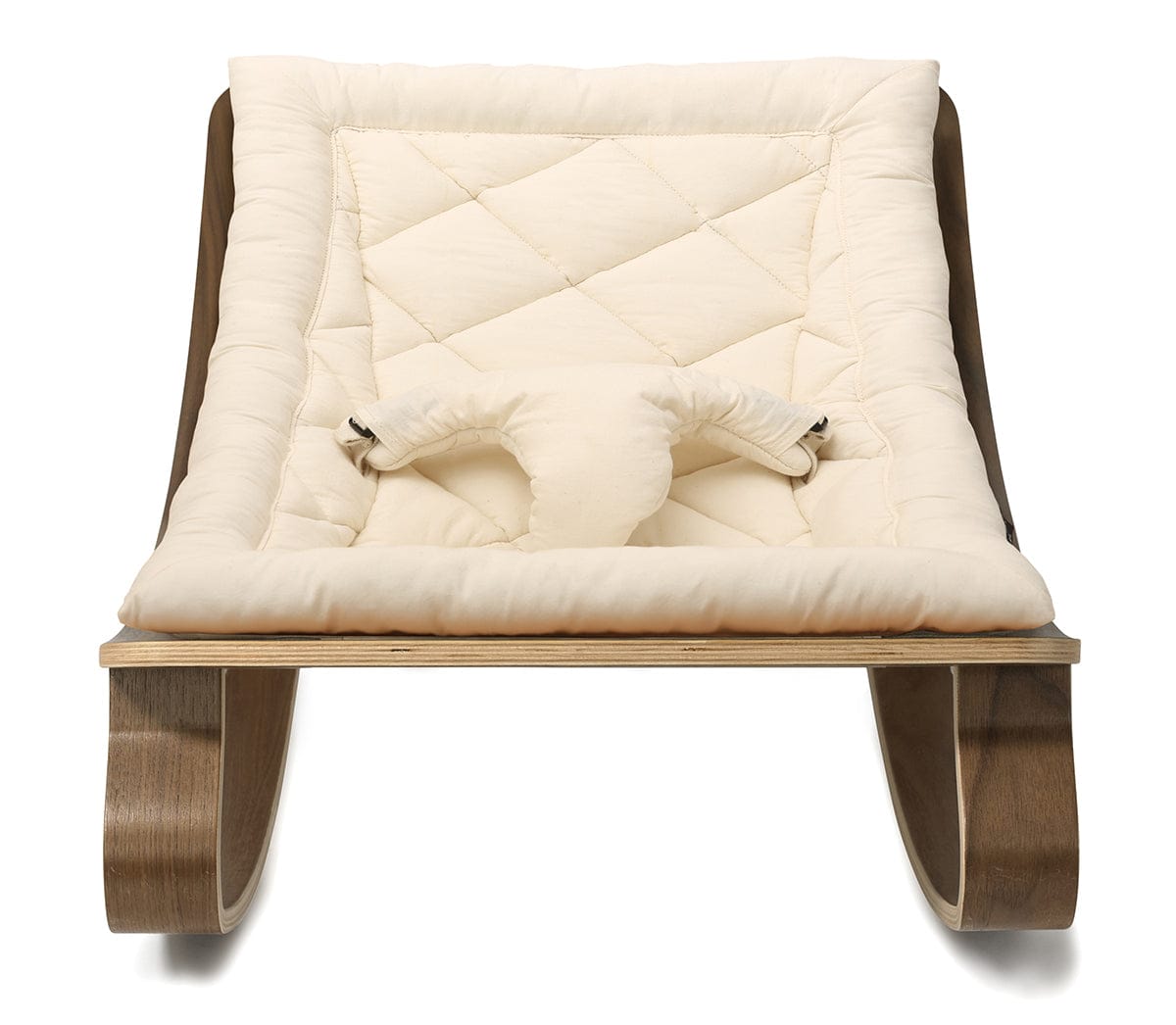Charlie Crane LEVO Baby Rocker - Walnut / Organic White - LEVO-W-ORG-WHITE