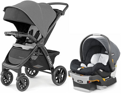 Chicco Bravo LE ClearTex Quick-Fold Stroller + KeyFit 30 ClearTex Travel System Bundle