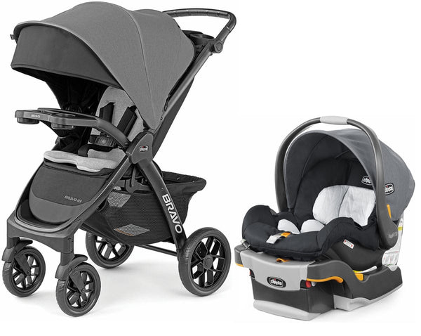 Chicco Bravo LE ClearTex Quick-Fold Stroller + KeyFit 30 ClearTex Travel System Bundle