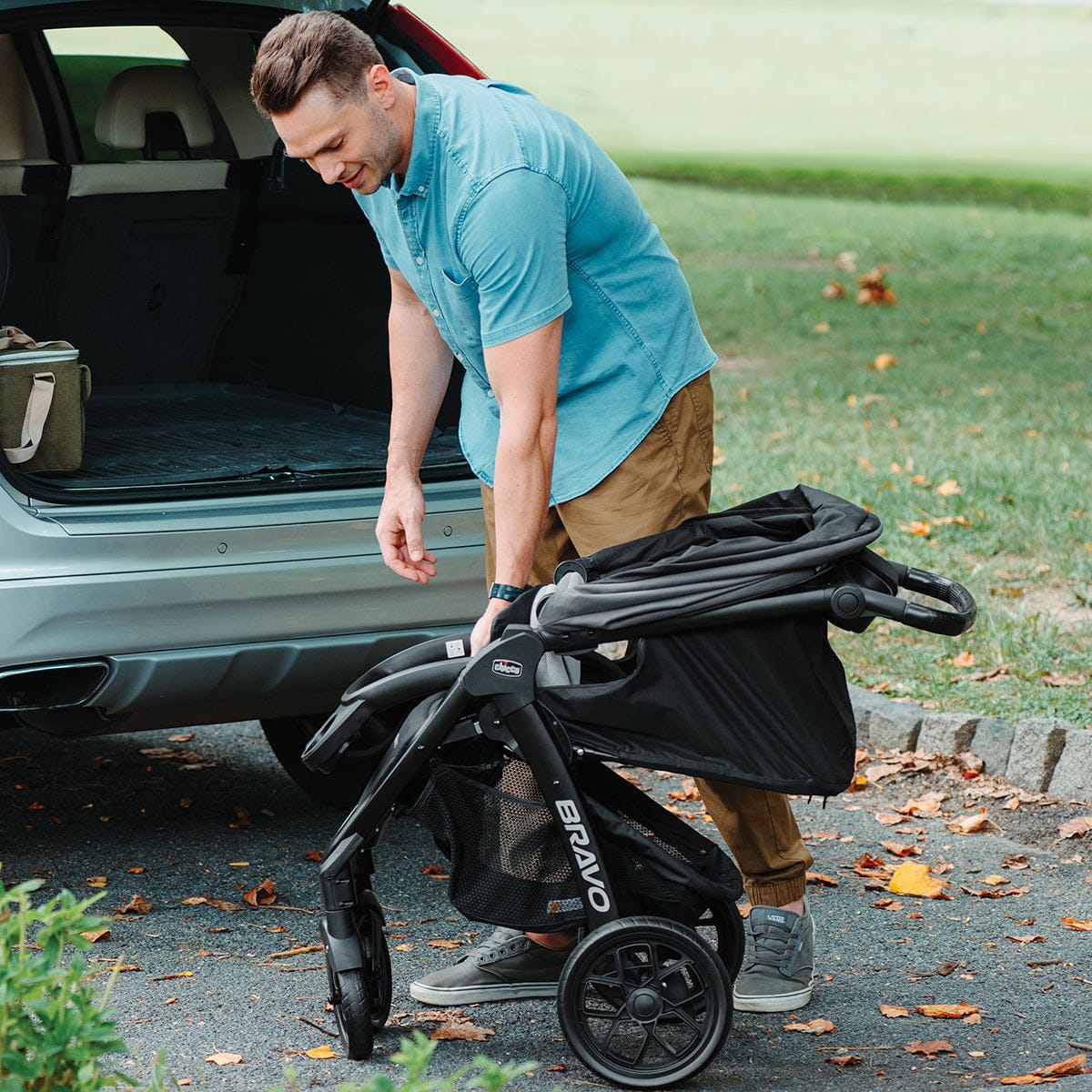 Chicco Bravo LE ClearTex Quick-Fold Stroller - Pewter - 05087011560070