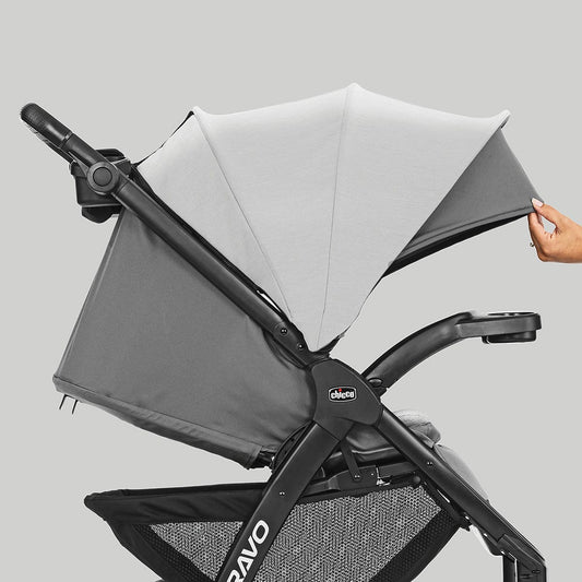 Chicco Bravo LE ClearTex Quick-Fold Stroller - Pewter - 05087011560070