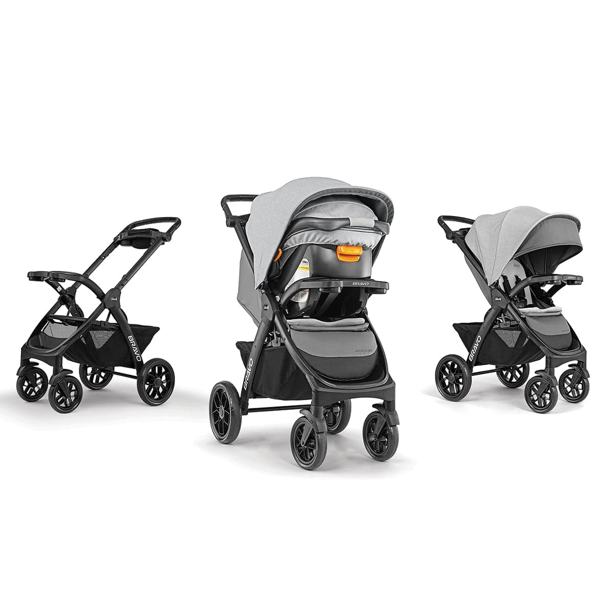 Chicco Bravo LE Trio Travel System - Driftwood - 06079633330070