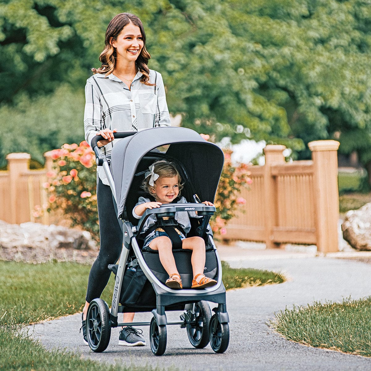 Chicco Bravo Quick-Fold Stroller - Black - 06079631950070