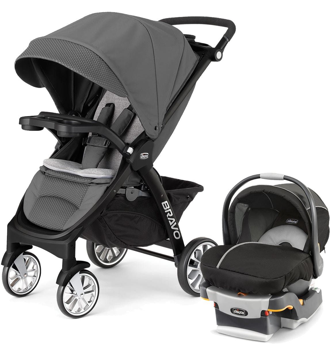 Chicco Bravo Trio LE & Keyfit 30 Travel System - Coal