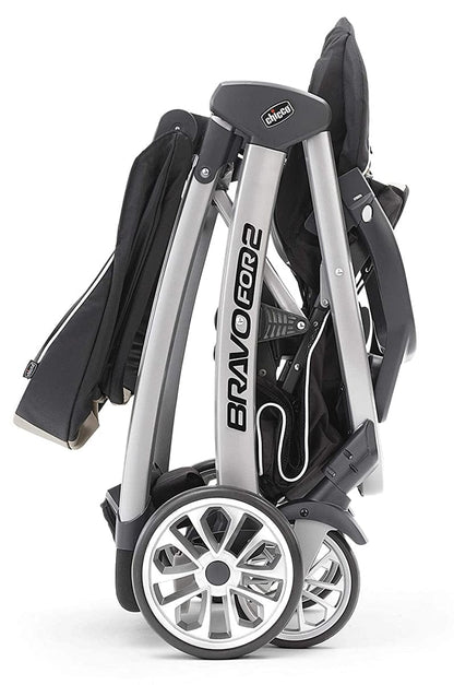 Chicco BravoFor2 Standing/Sitting Double Stroller + Keyfit 30 Travel System Bundle - Iron / Orion - 00079135720070-04061472510070