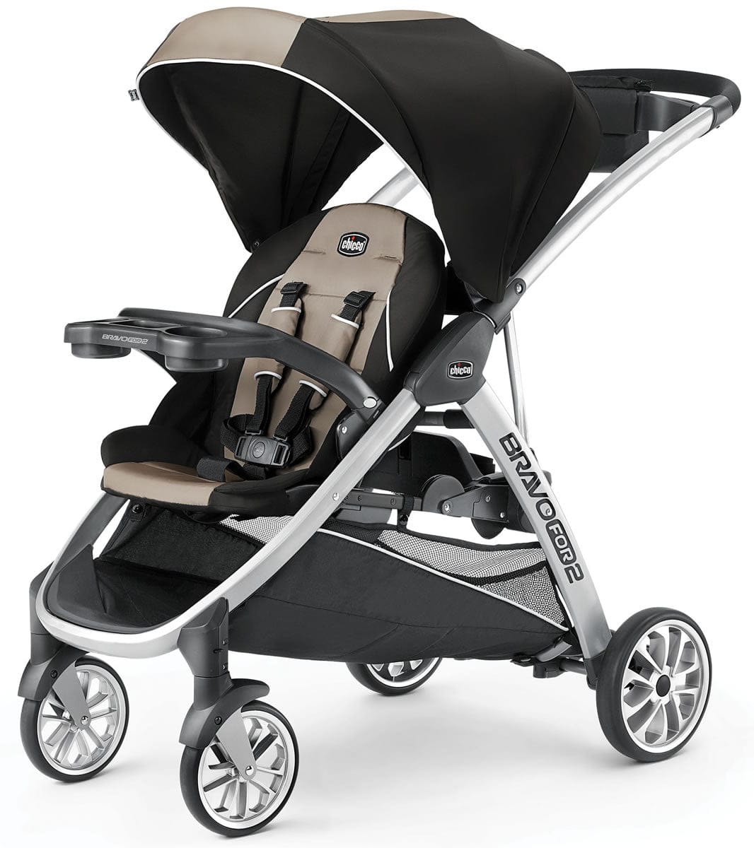 Chicco BravoFor2 Stroller - Champagne