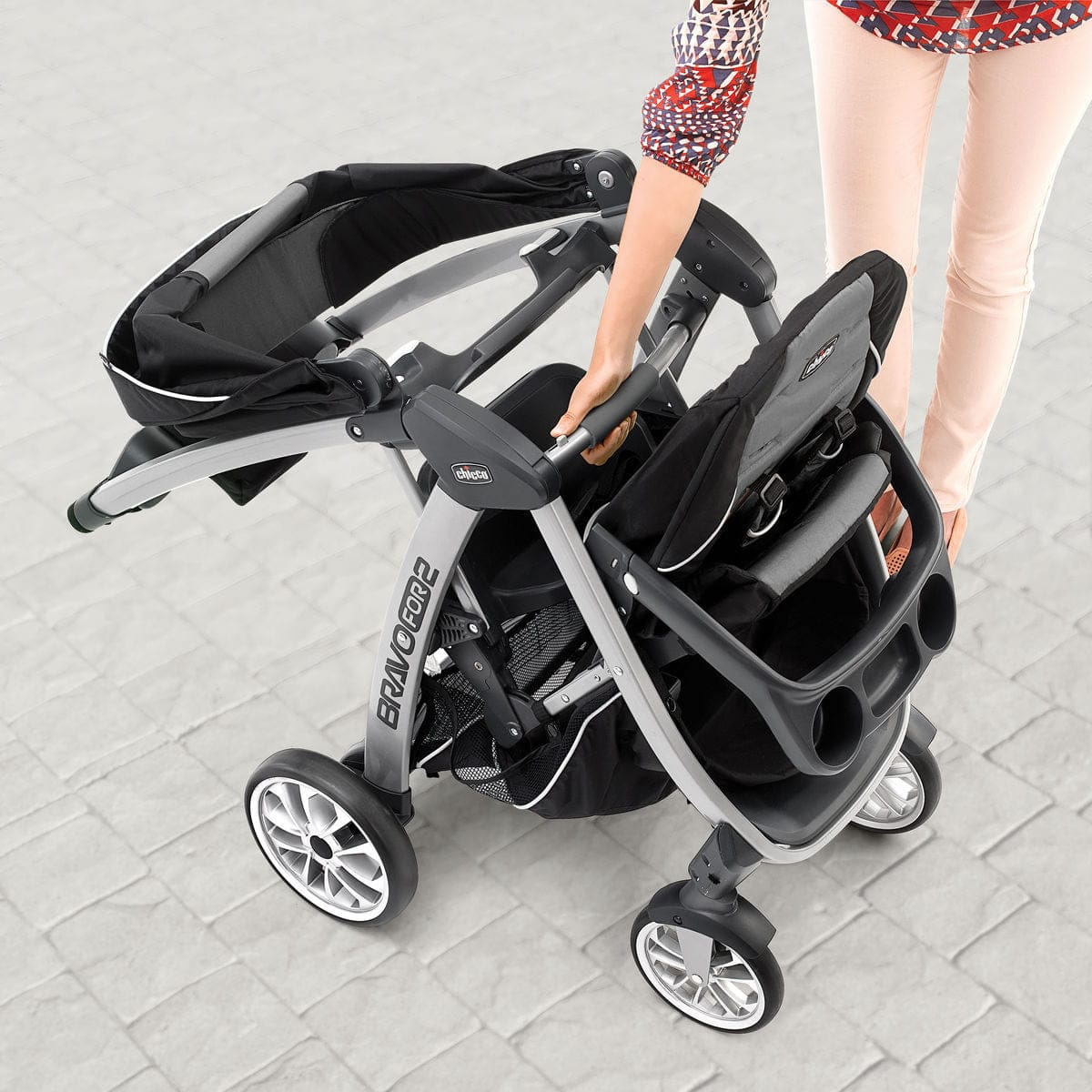 Chicco BravoFor2 Stroller - Zinc
