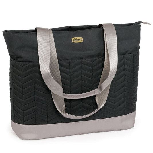 Chicco Chevron Tote Diaper Bag - Black - 06079396950070