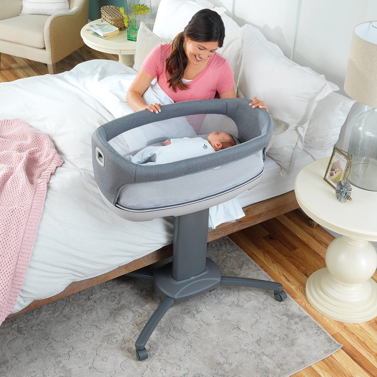 Chicco Close To You Bedside Bassinet - Heather Grey - 00079642400070