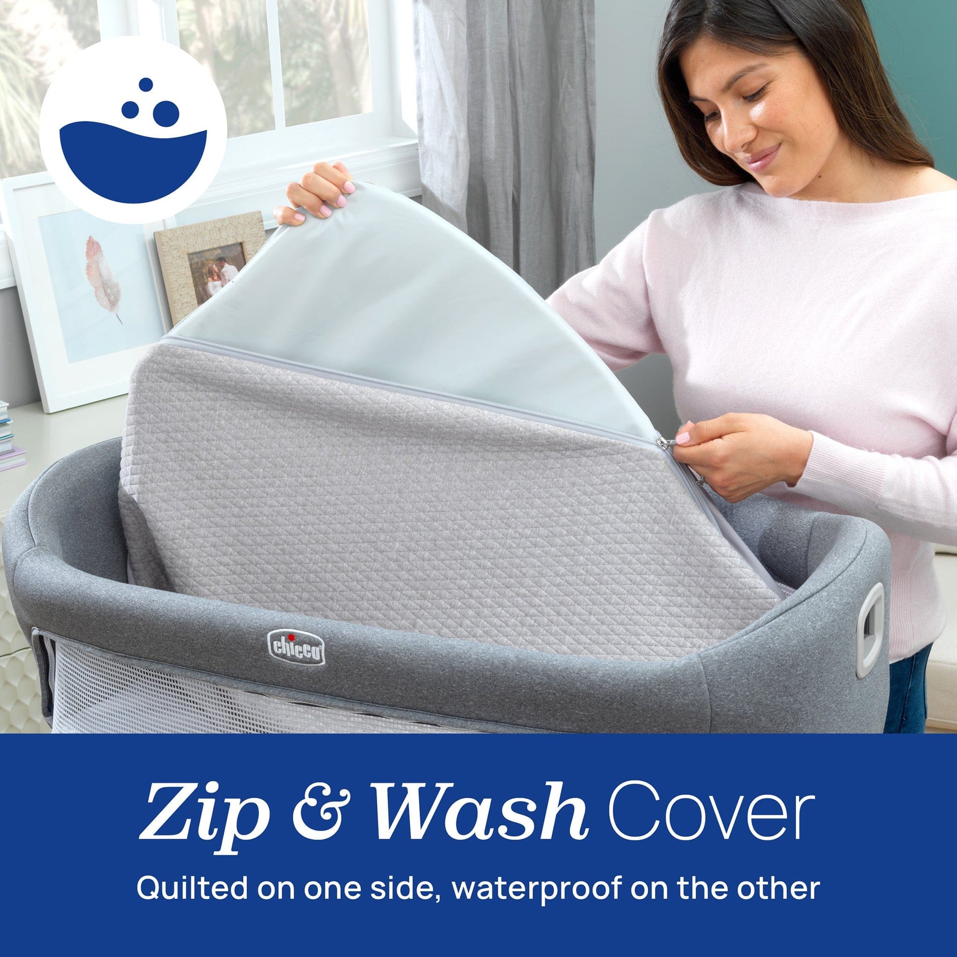 Chicco Close to You Bedside Bassinet - Oat - 00079642610070