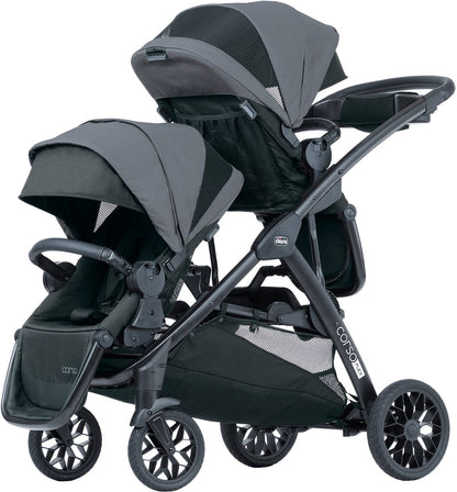 Chicco Corso Flex Double Stroller Bundle - Legend - 08087008180070-08087120180070