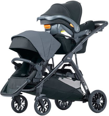Chicco Corso Flex Sibling Double Stroller Travel System Bundle - Legend - DBL-08087008180070-08079737180070