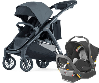 Chicco Corso Flex Single to Double Travel System Bundle - Legend - 08087008180070-08079737180070