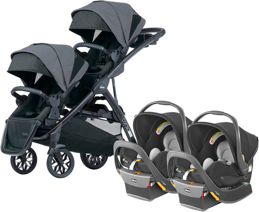 Chicco Corso Flex Twin Stroller Travel System Bundle - Legend - TWIN-08087008180070-08079737180070