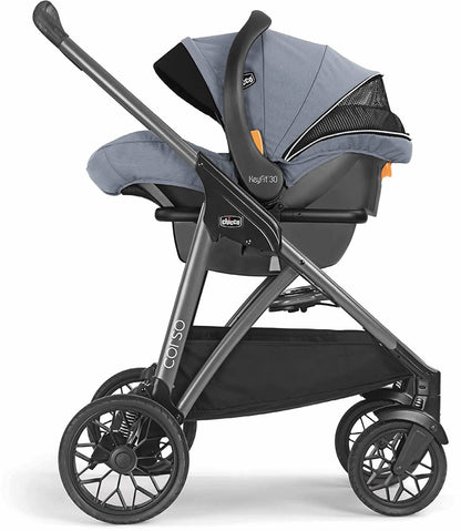 Chicco Corso Modular Travel System with KeyFit 30 Zip Infant Car Seat - Silverspring - 08079610160070
